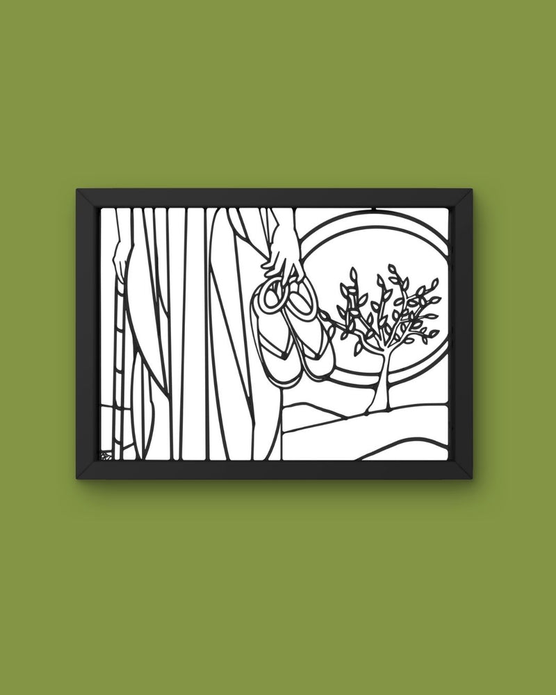 Holy Ground Coloring Sheet (image license)