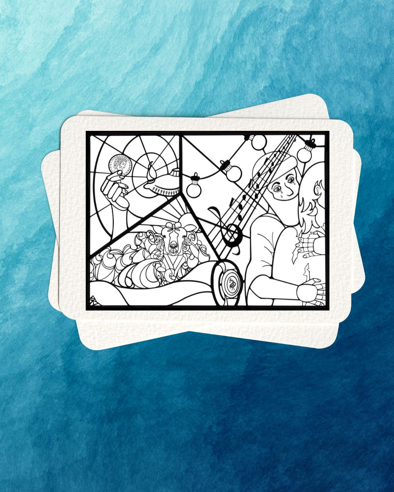 Lost and Found Coloring Sheet (image license)