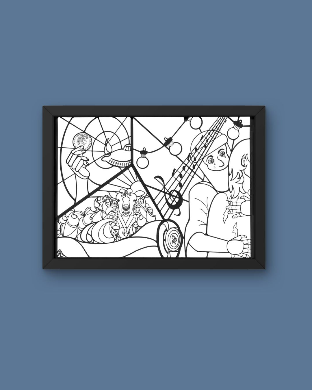 Lost and Found Coloring Sheet (image license)