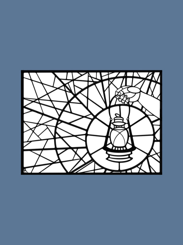 Step to the Edge of the Light Coloring Sheet (image license)