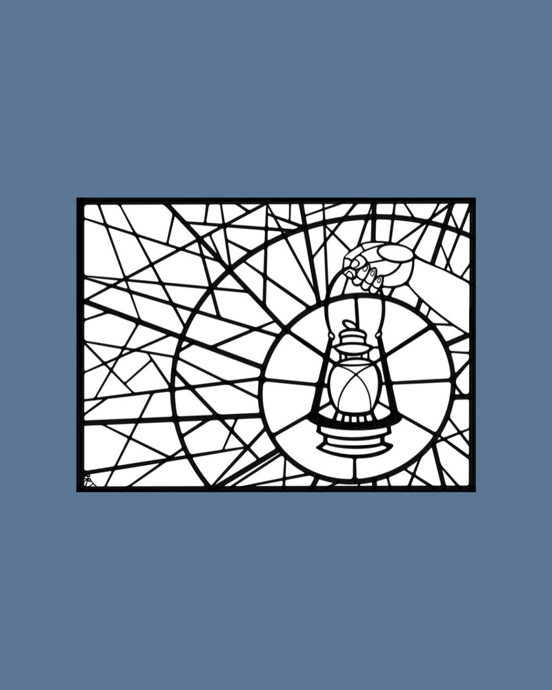 Step to the Edge of the Light Coloring Sheet (image license)