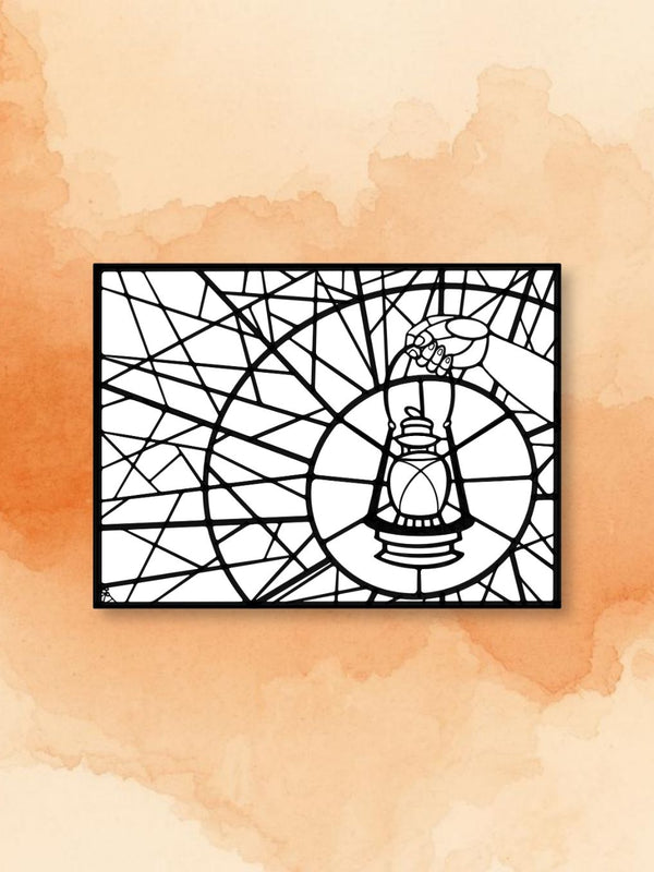 Step to the Edge of the Light Coloring Sheet (image license)
