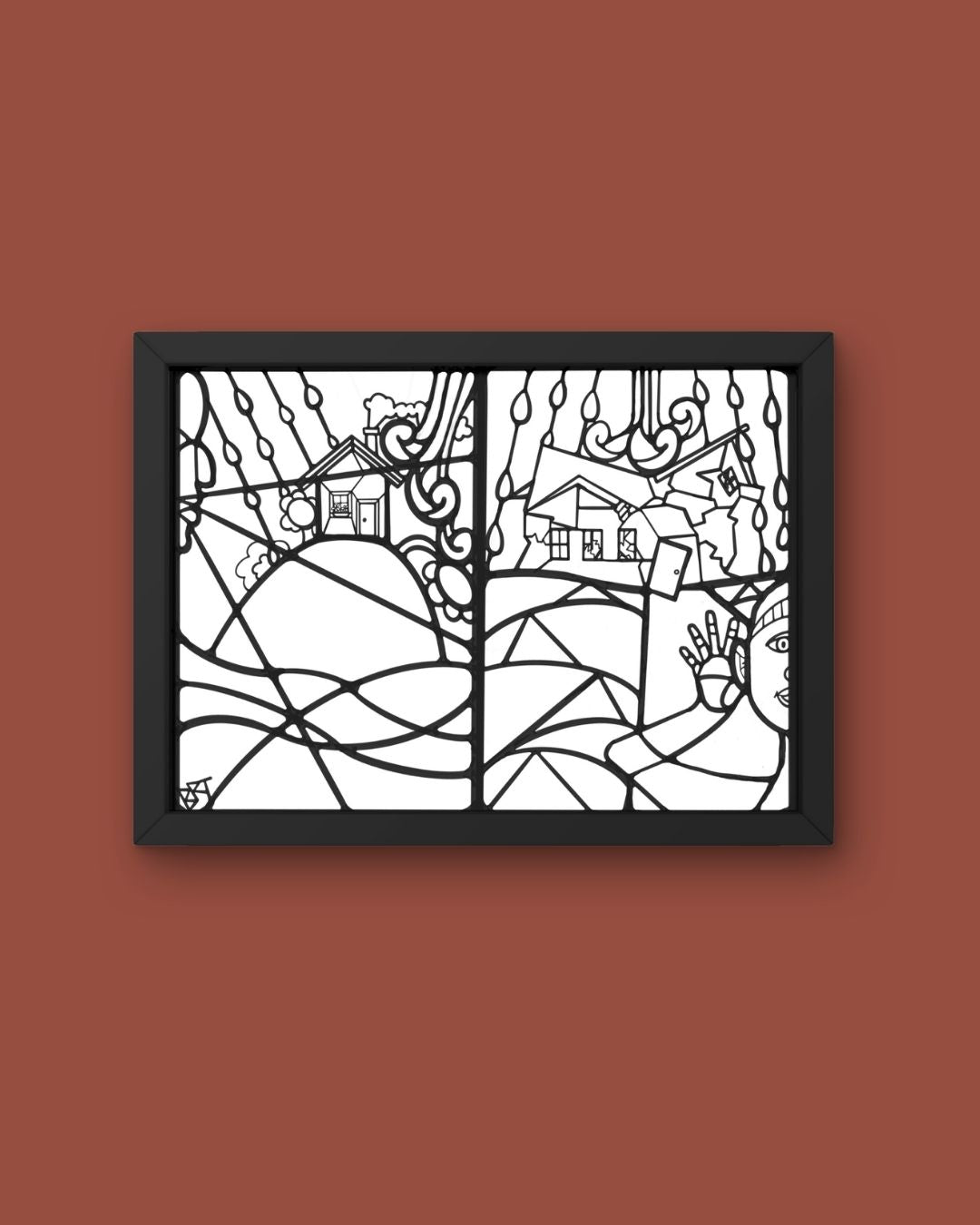 Wise and Foolish Builders Coloring Sheet (image license)